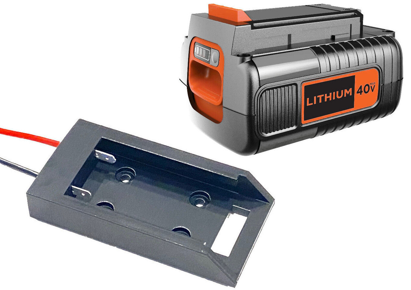 Black & Decker 40V MAX Battery Adapter Holder dock mount ebike power wheels 36V