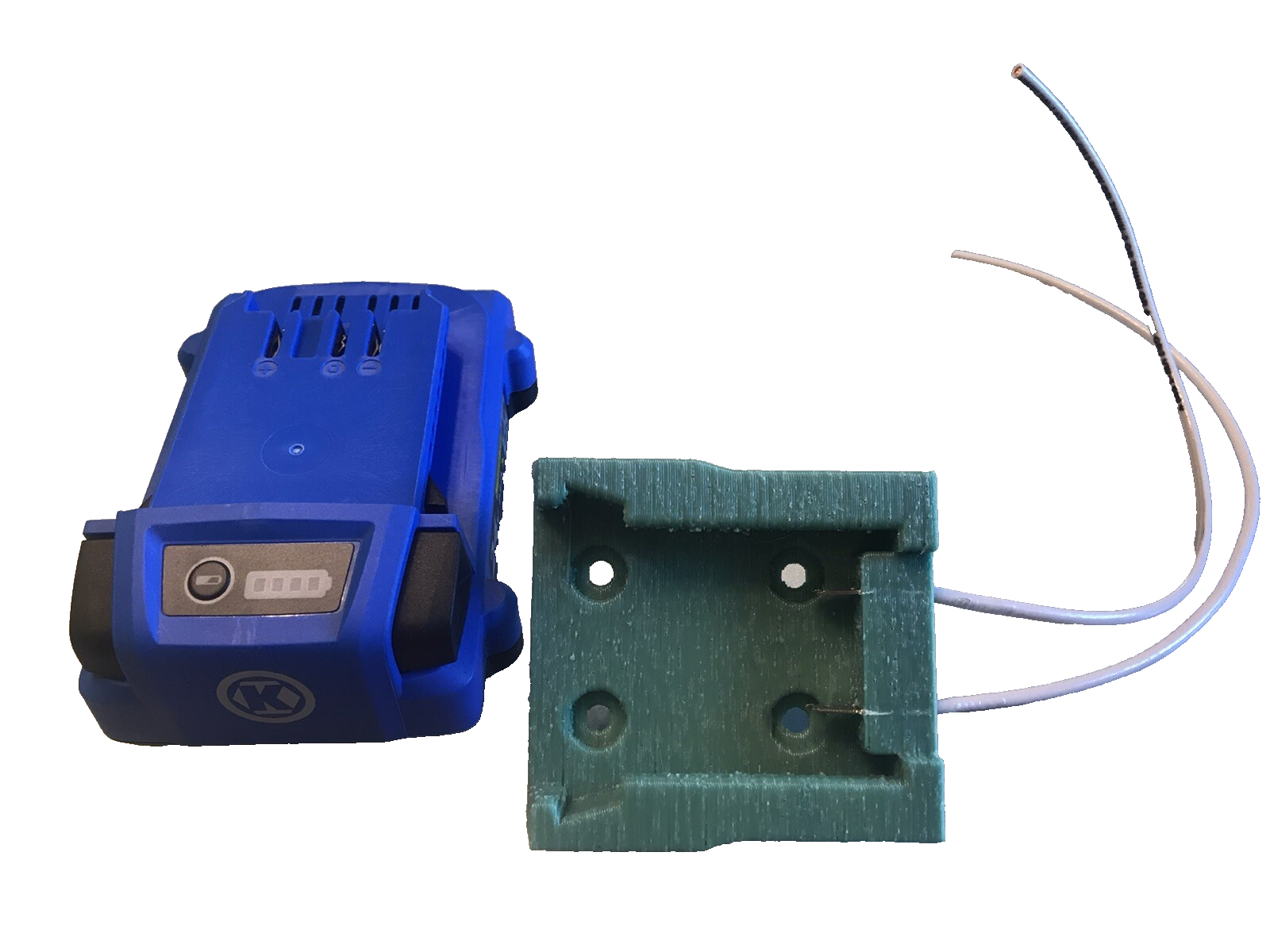 Kobalt 24V battery power mount connector adapter holder dock 12 awg wires