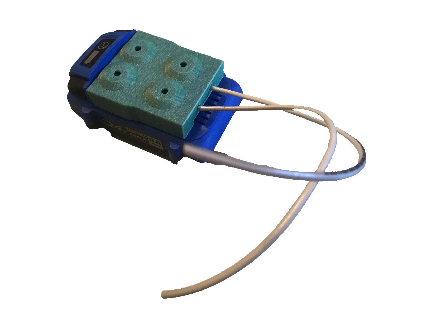 Kobalt 24V battery power mount connector adapter holder dock 12 awg wires