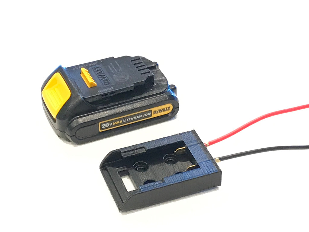 Dewalt 20V Max battery Power mount connector dock adapter holder w 12 awg wires