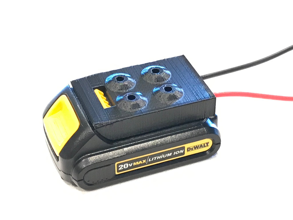 Dewalt 20V Max battery Power mount connector dock adapter holder w 12 awg wires
