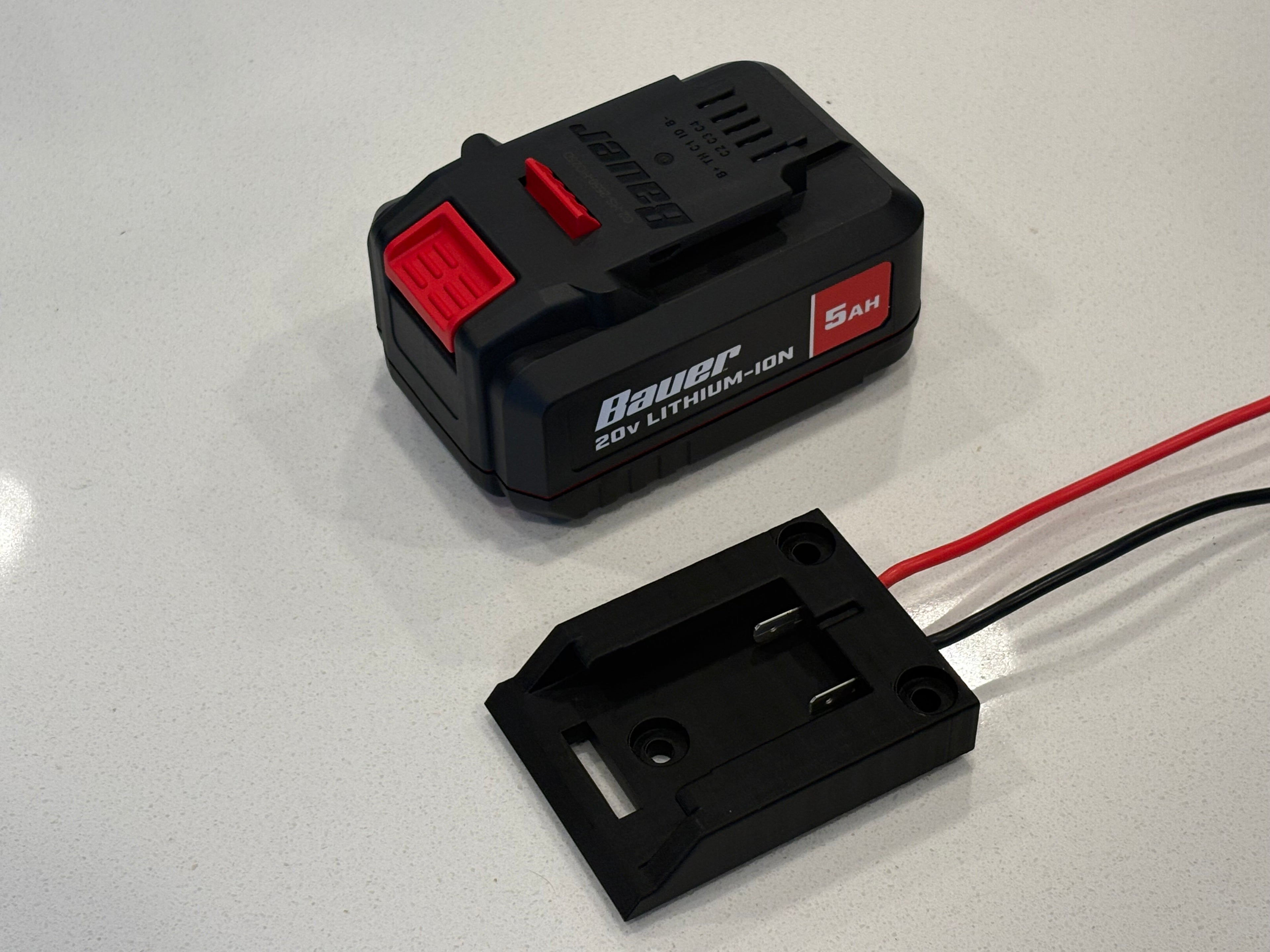 Bauer 20v battery dock | adapter | mount | connector