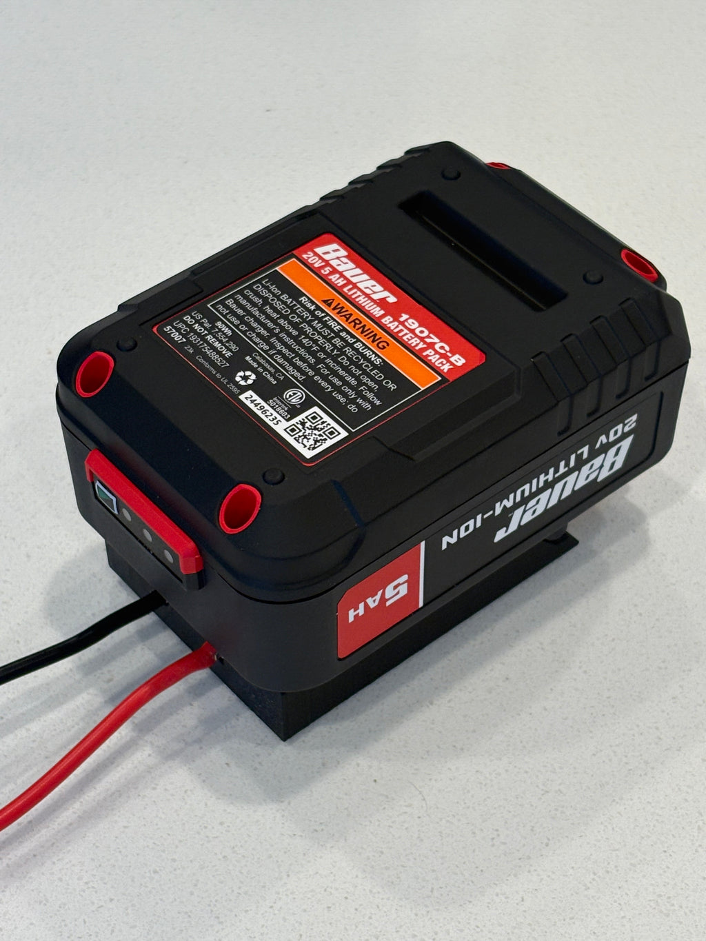 Bauer 20v battery dock | adapter | mount | connector