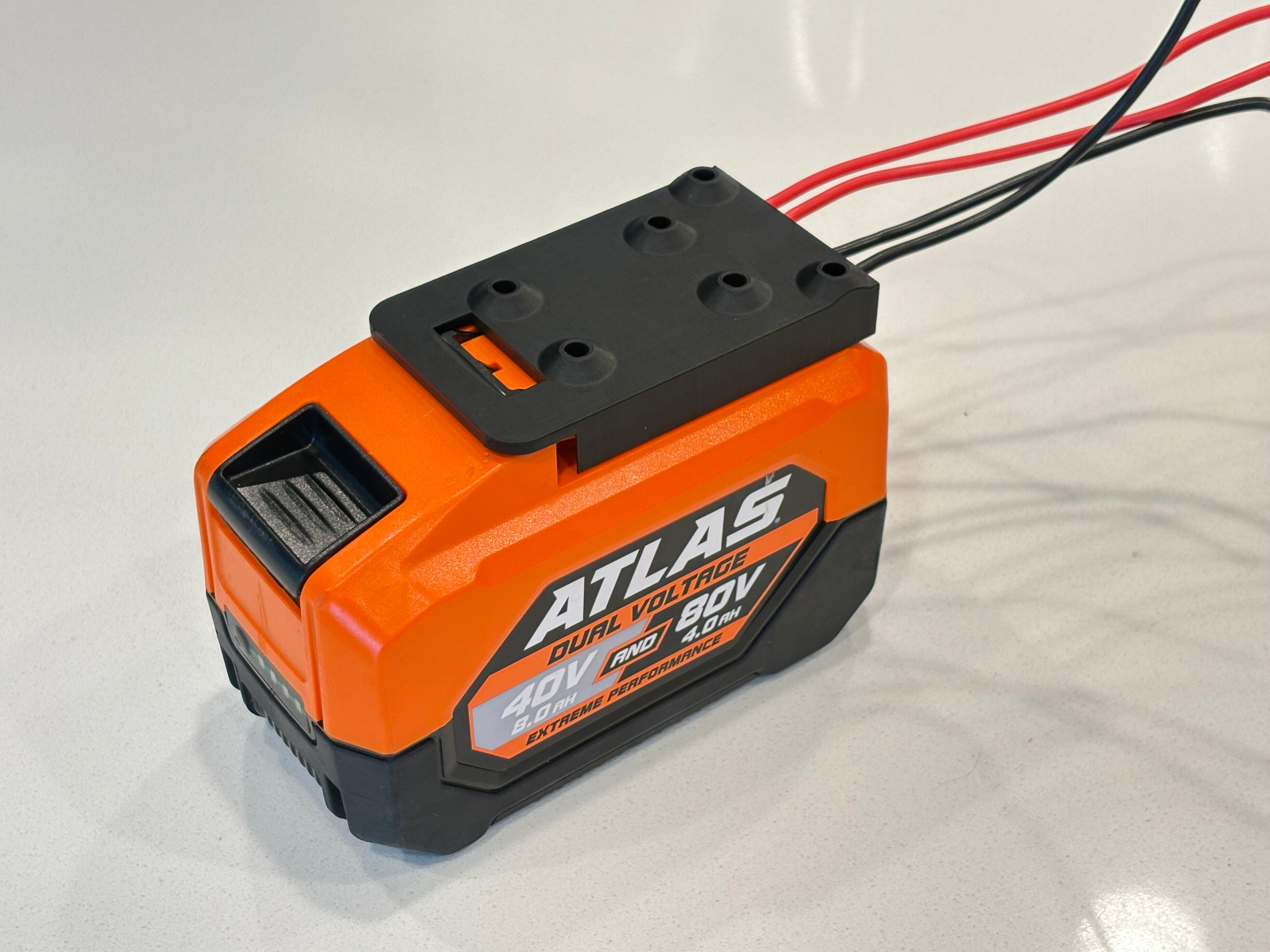 Harbor Freight Atlas 57014 40v 80v Battery: adapter mount connector power dock