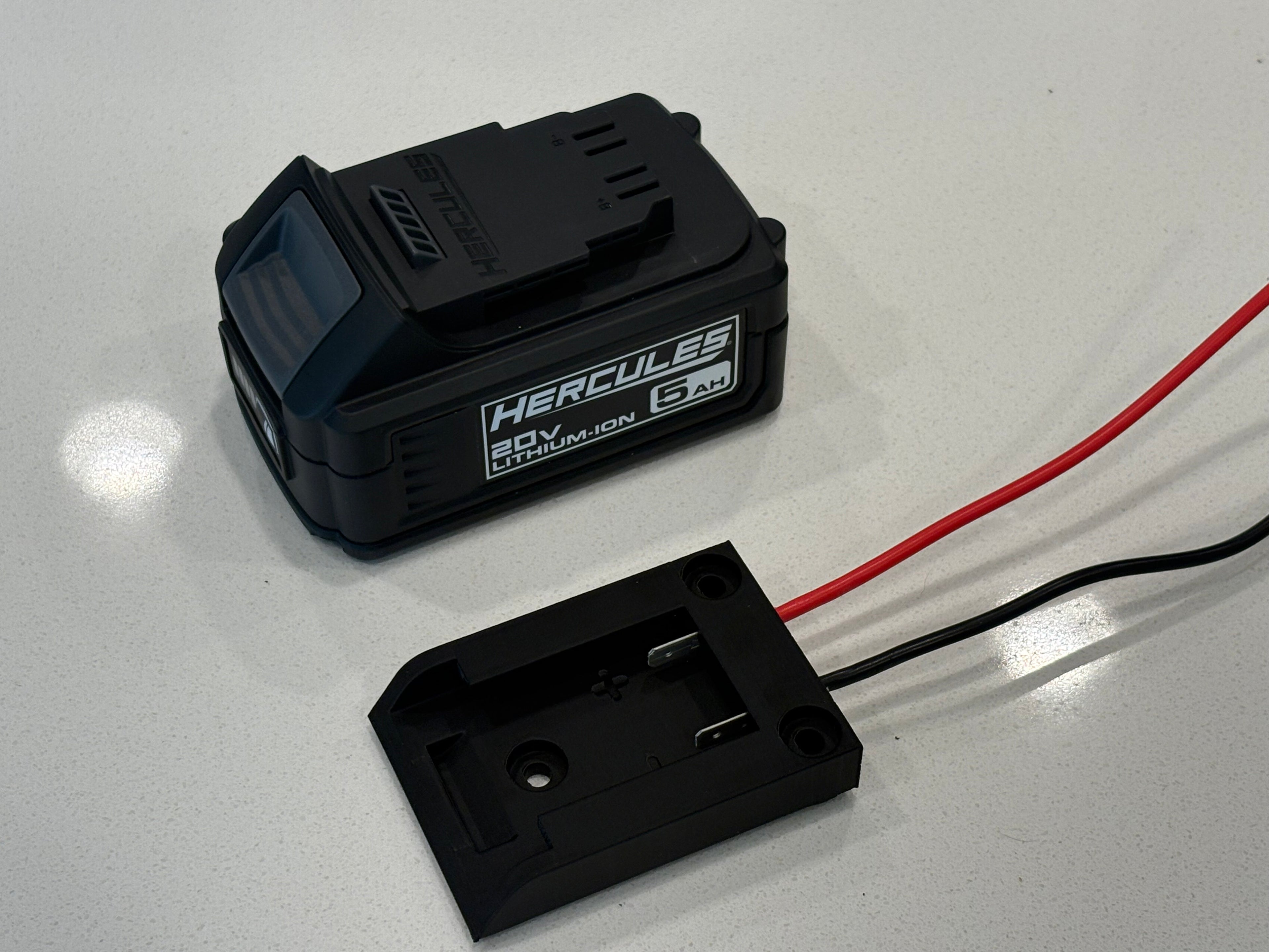 Hercules 20v battery dock | adapter | mount | connector