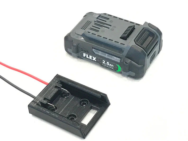 Flex 24v Battery adapter mount connector power dock