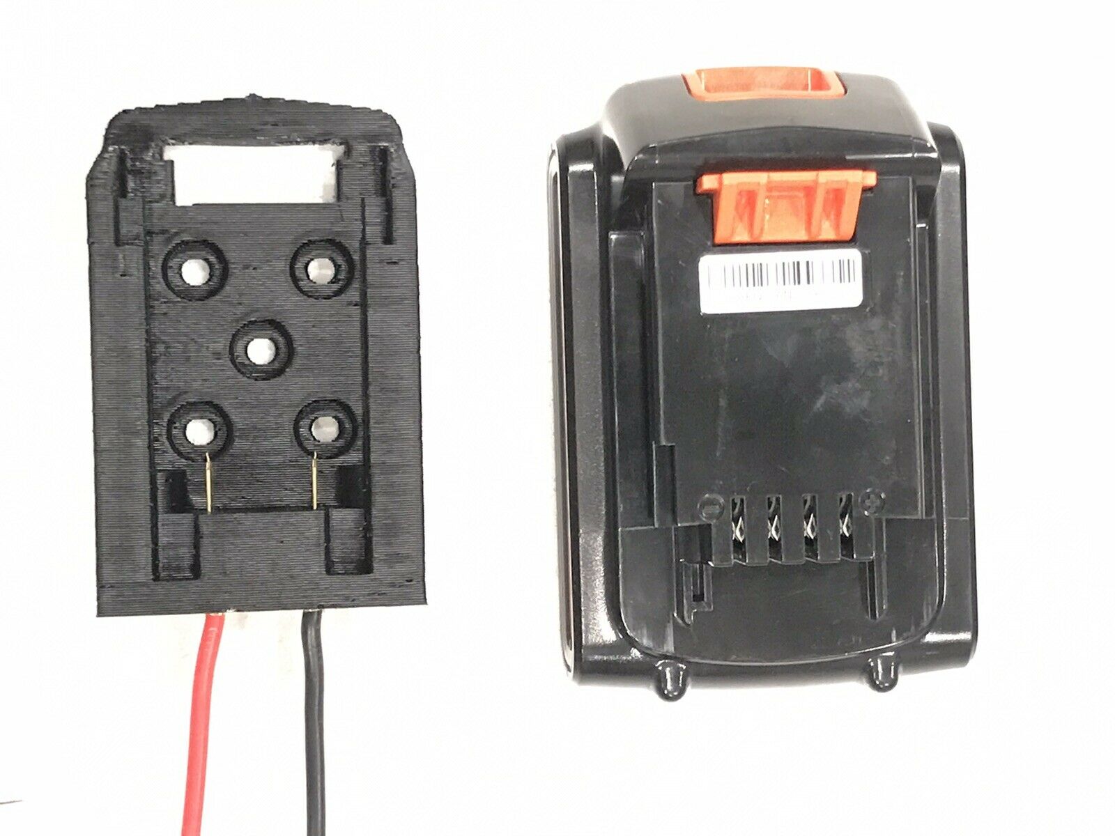 Black & Decker 20V Battery Adapter Holder dock mount w/ Wires for Power Wheels