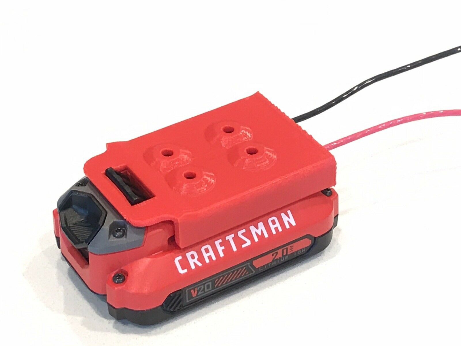 Craftsman V20 battery Power mount connector adapter holder dock 12 awg wires 20v